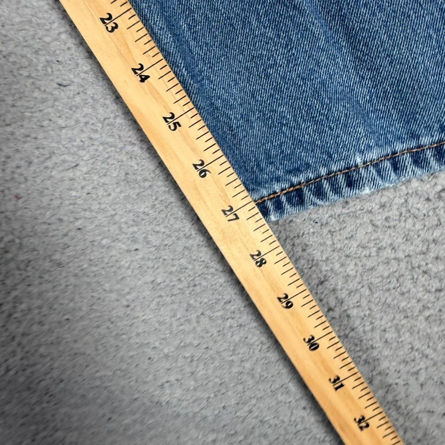Levis Jeans Mens 38×27 Blue 505 Straight Fit Denim Casual Logo Preppy 5 Pocket