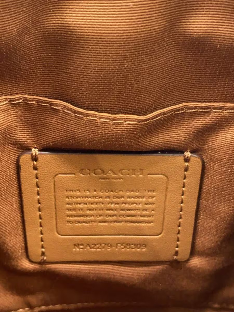 COACH COACH Coach Shoulder Bag Leather BRW All-over pattern F58309 Signature Sho