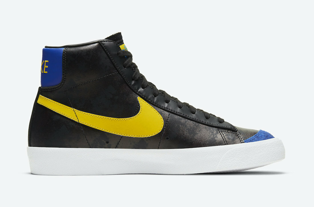 Nike Blazer Mid ’77 Peace Love Basketball Patina Black Yellow DC1414-001 sz 10