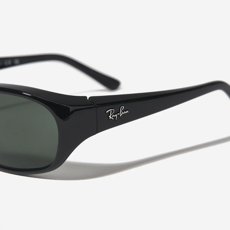 Ray-Ban DADDY-O II Polished Black Frame Green Classic G-15 Lenses