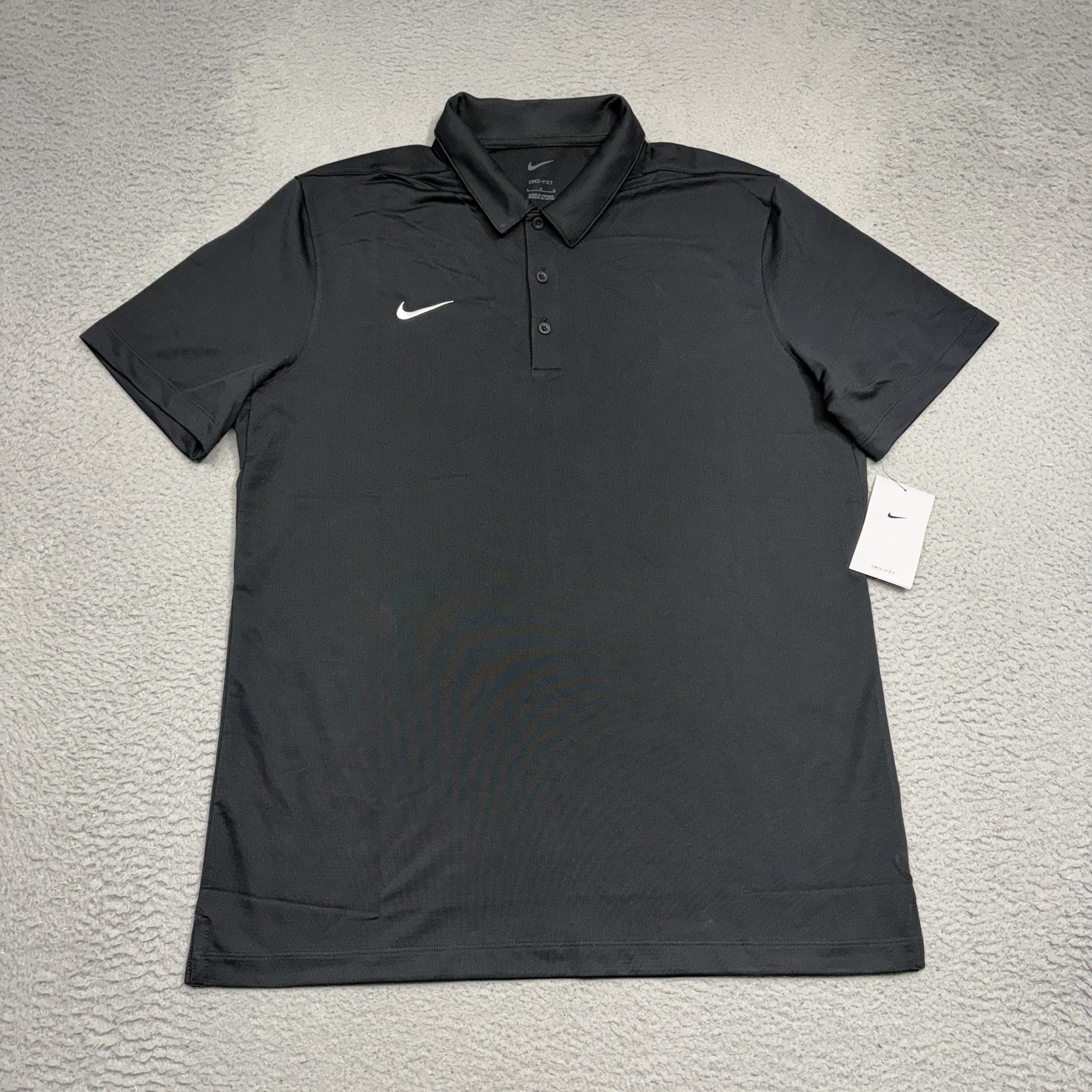 Nike Franchise Polo Shirt Mens XL Black Dri-Fit Short Sleeve Athletic Fit CI4470