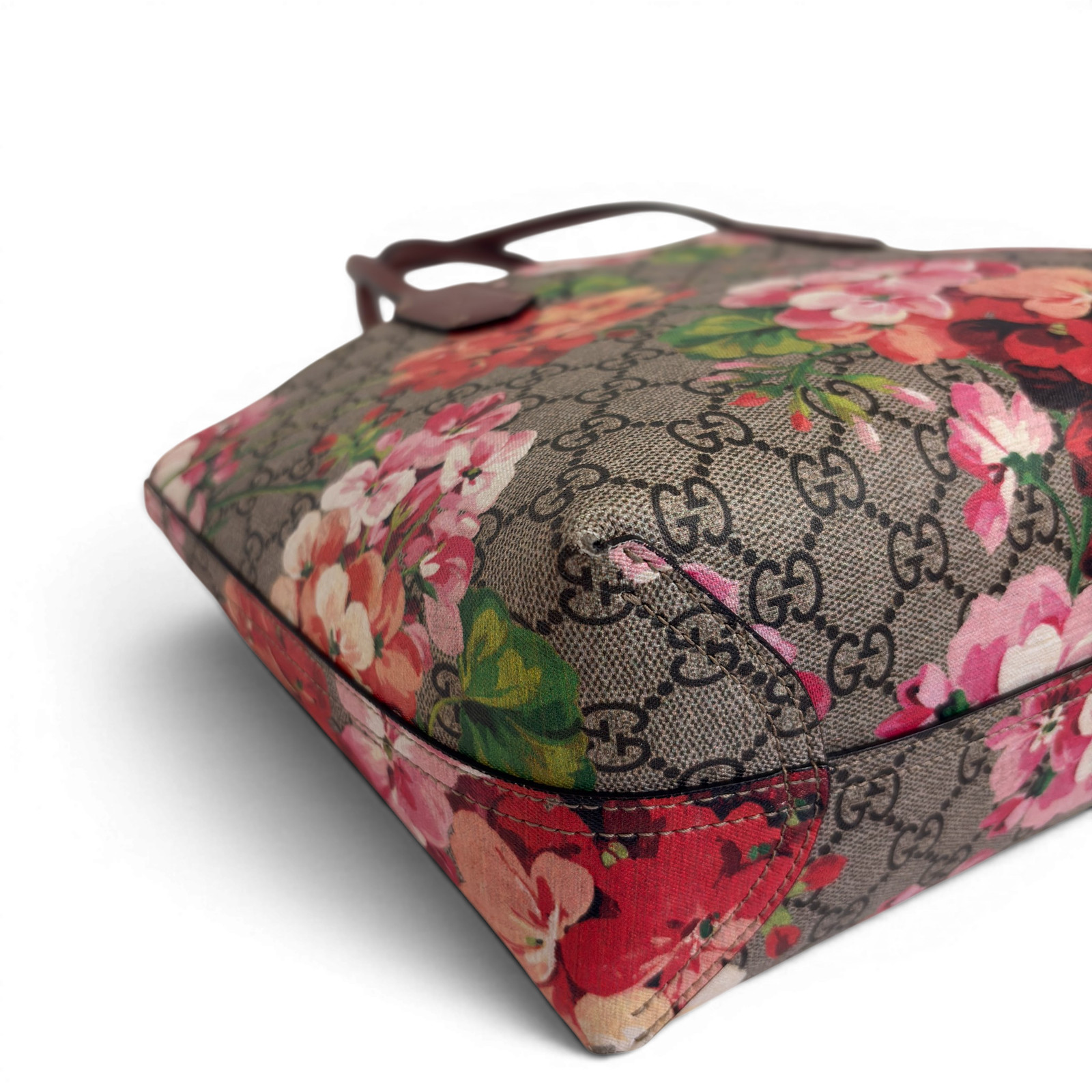 GUCCI GG Supreme Monogram Blooms Reversible Tote Bag Multicolor