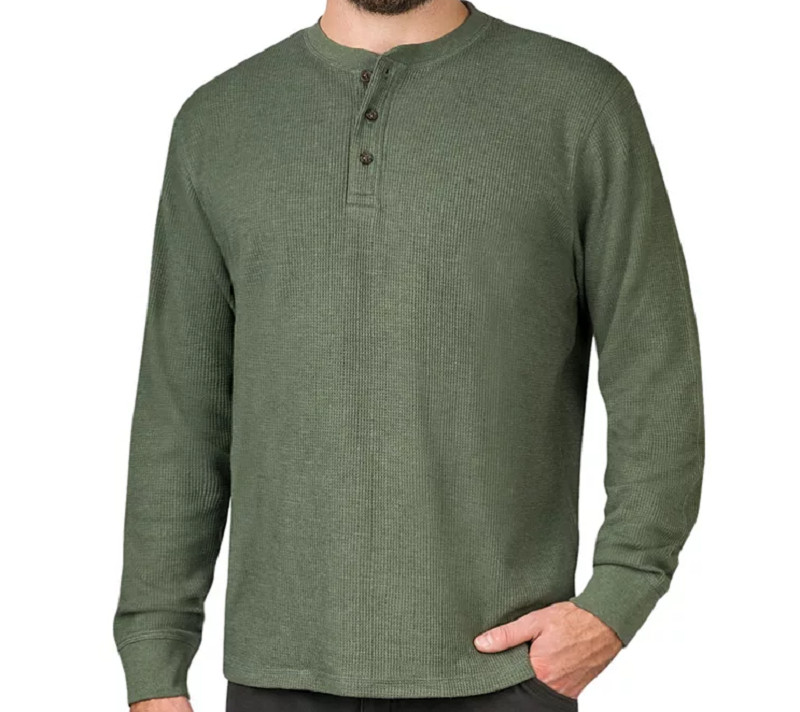 MEMBER’S MARK MEN’S THERMAL HENLEY LONG SLEEVE SHIRT *CHOOSE SIZE & COLOR