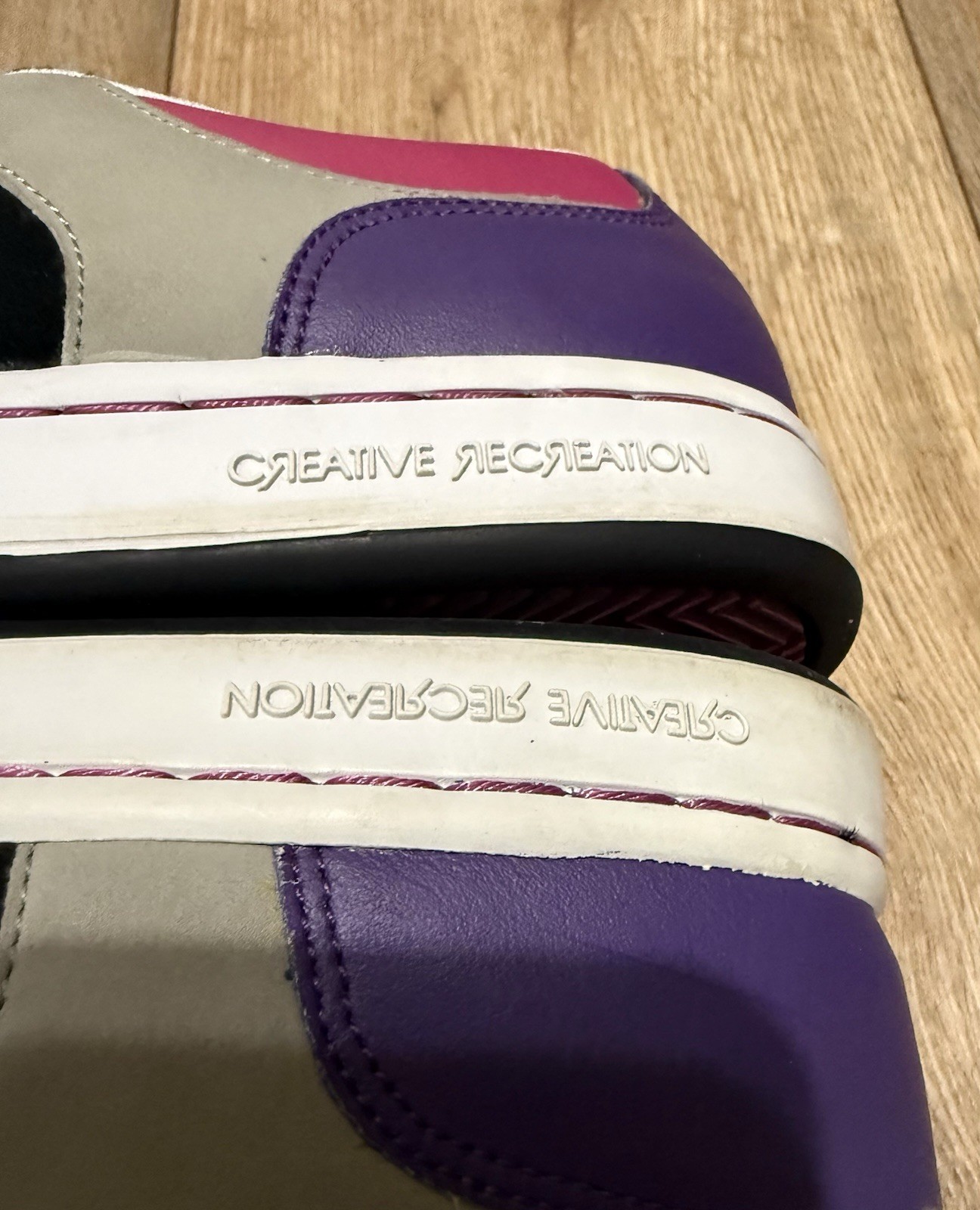 Creative Recreation Cesario Lo Leather Suede Sneaker Mens 9.5 Purple Pink Black