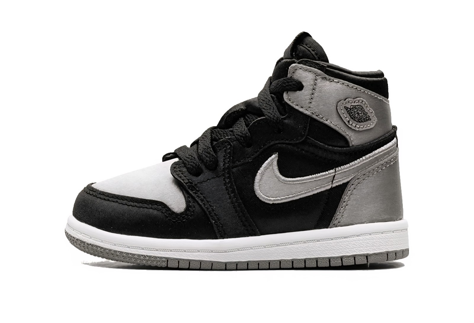 Nike TD Air Jordan 1 Retro High OG Satin Shadow Black/Grey FD5305-010 Size 9c