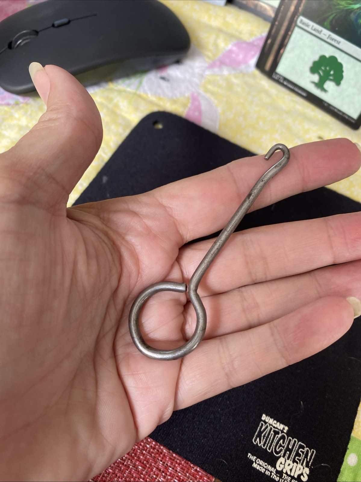 Vintage Antique Metal Shoe Wire Button Hook Boot Hook