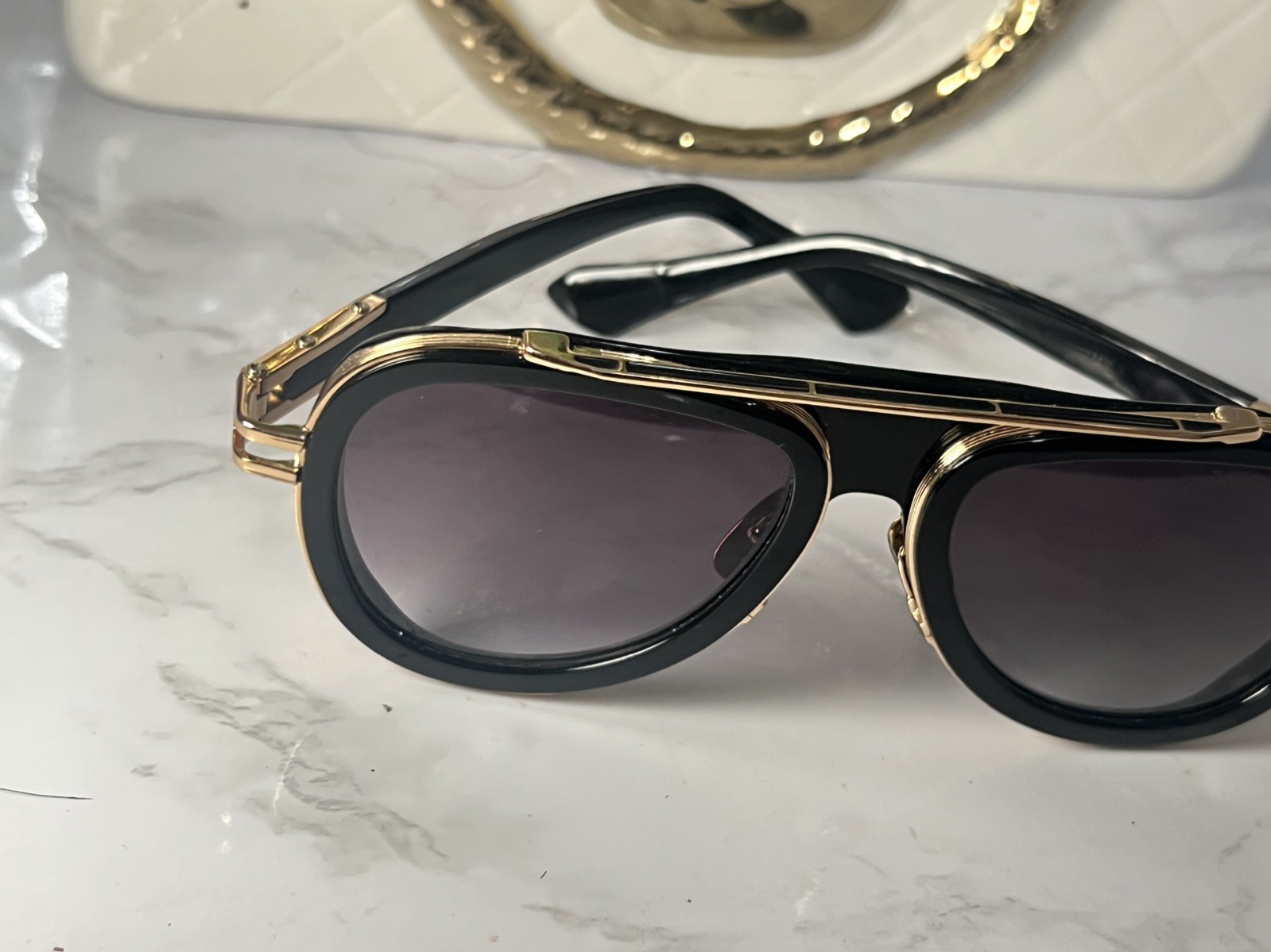 Authentic DITA LXN-EVO DTS403-A-01 Sunglasses in Matte Black and Gold with Gray