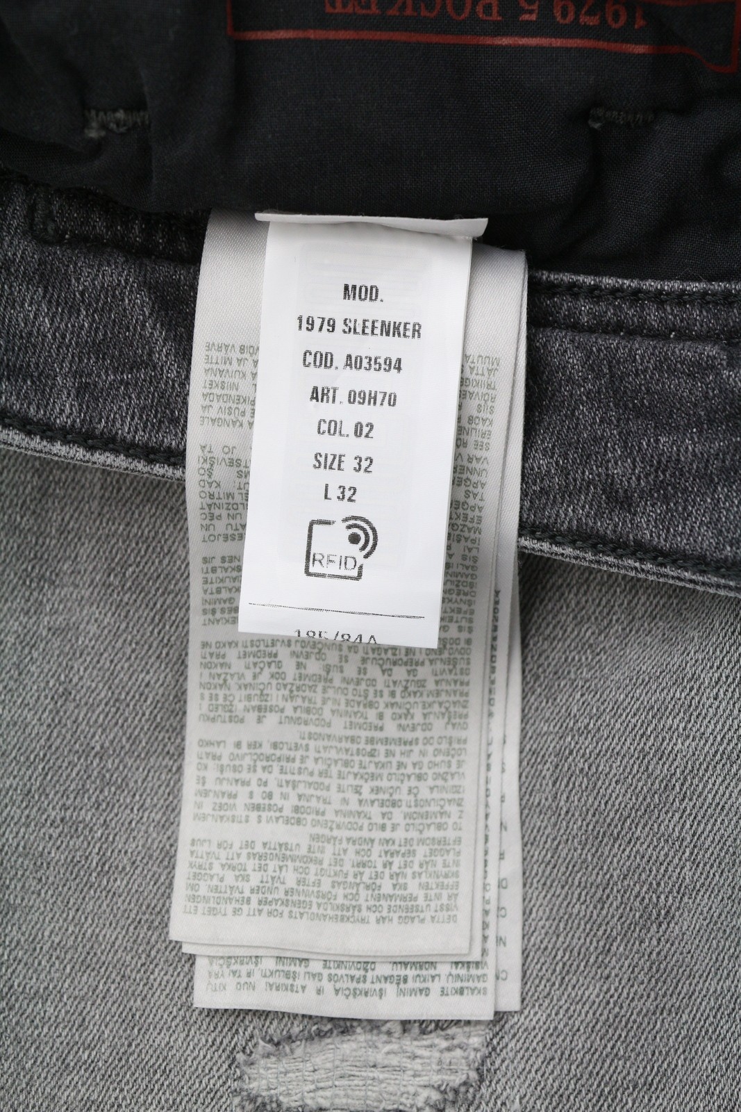 DIESEL 1979 Sleenker 09H70 Men Jeans W32/L32 Skinny Grey Distress Low RRP250 *