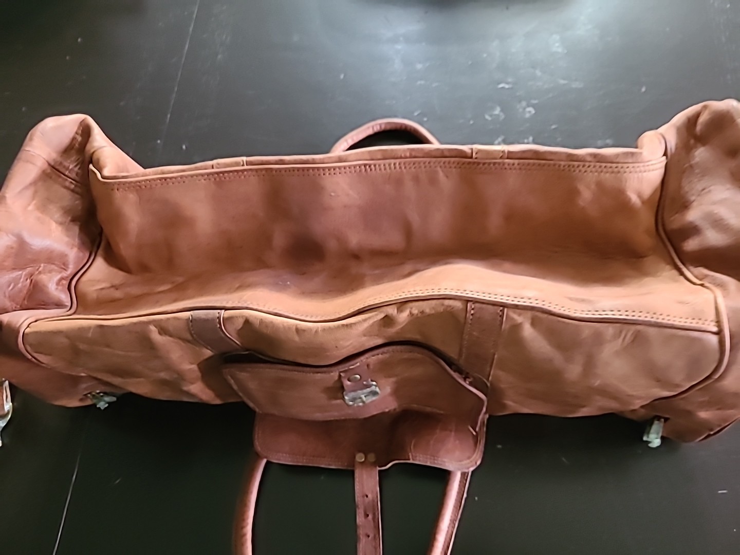 28-Inch Large Leather Duffel Bag – Travel, Gym, Sports, Overnight & Weekend Bag