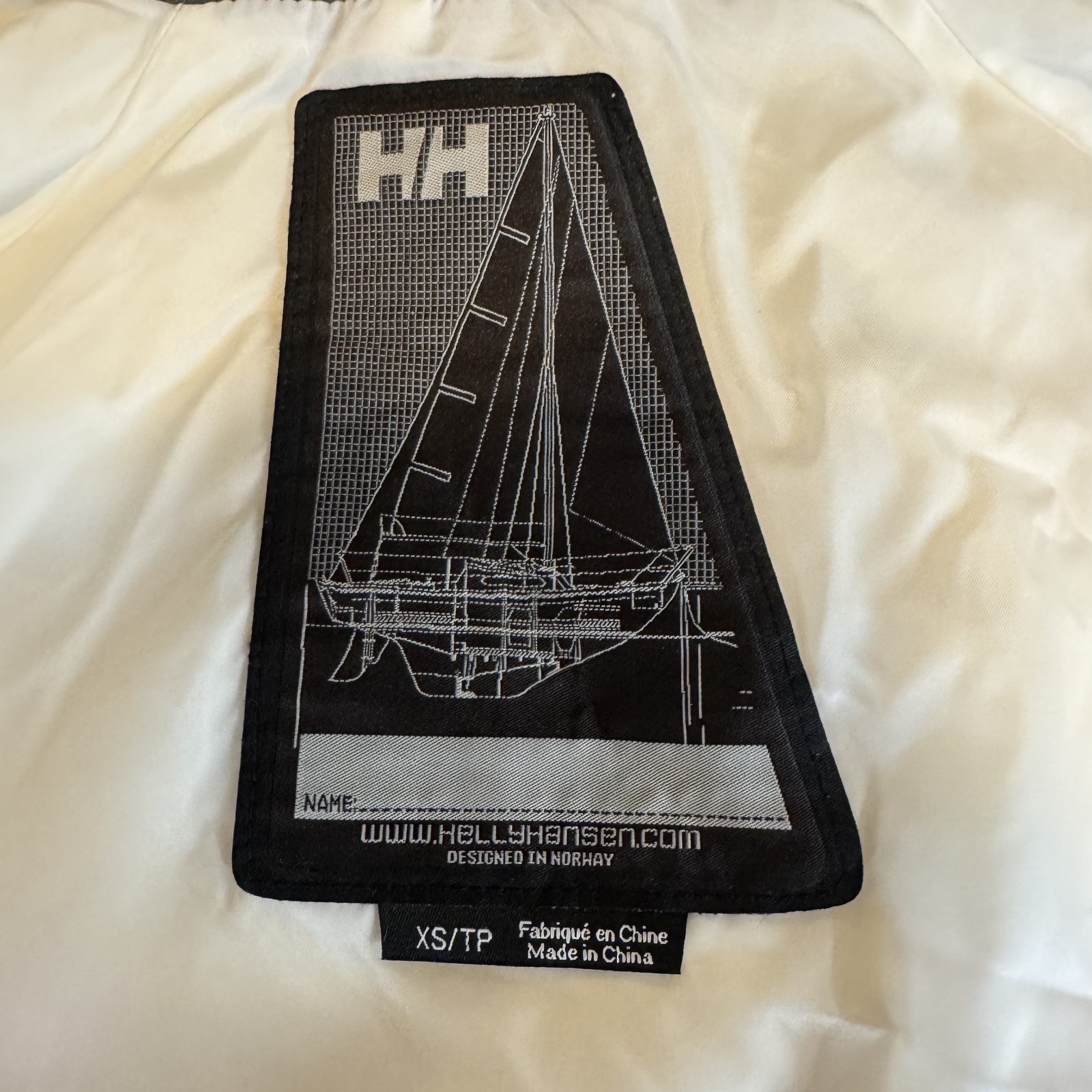 Helly Hansen Crew Hooded 2.0 Jacket Tech Protection Womens Size XS White Sailing