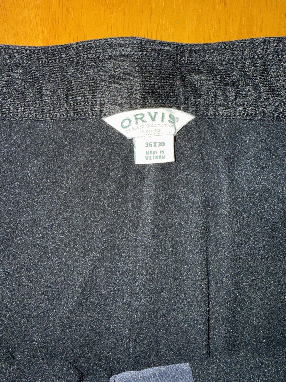 Orvis Mens Fleece Lined Tech Pants 36×30 Black Stretch Hiking Outdoor Trousers