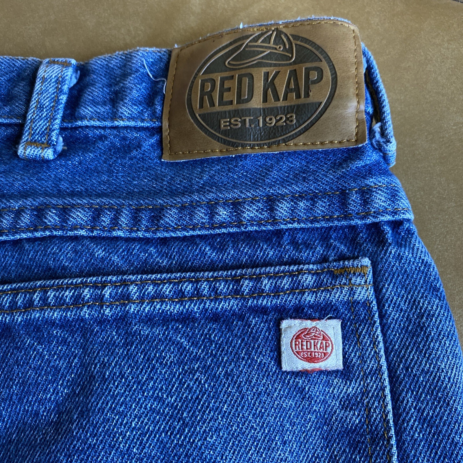 Red Kap Est 1925 Men’s Work Jeans 40X30”worn Spots And Small Stains For Outdoor