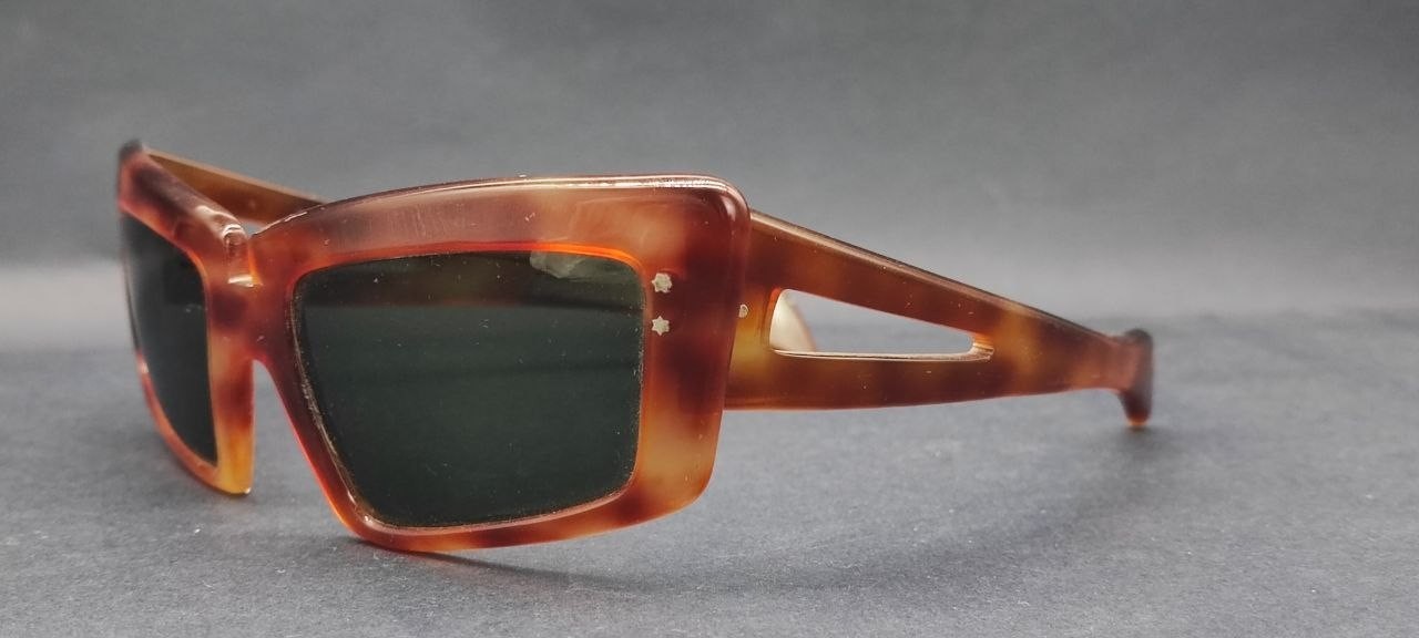 Vintage French Tortoise Shell Cat Eye Sunglasses Handmade France Retro Shades