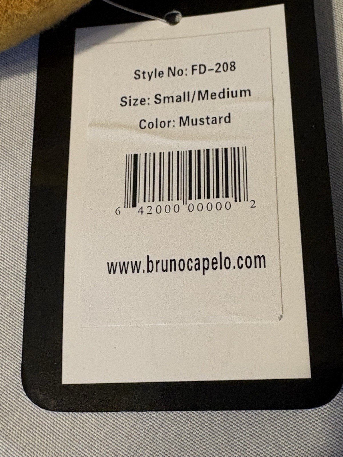 Bruno Capelo Fedora Mustard Color Small to Medium, New With Tags
