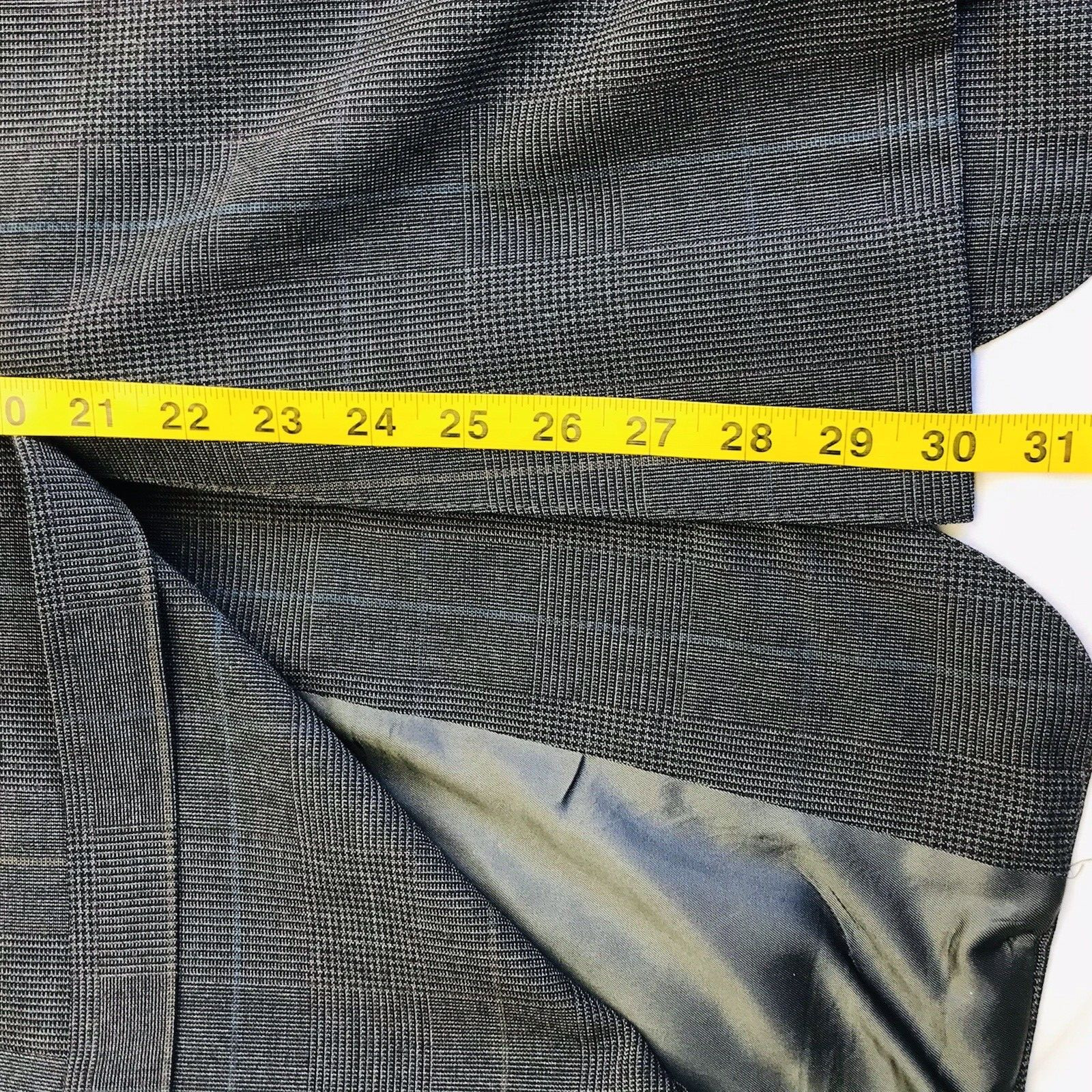 Andhurst Vintage Suit Glen Plaid Gray 42 Pants 36 Pleated No Cuff Preppy Career
