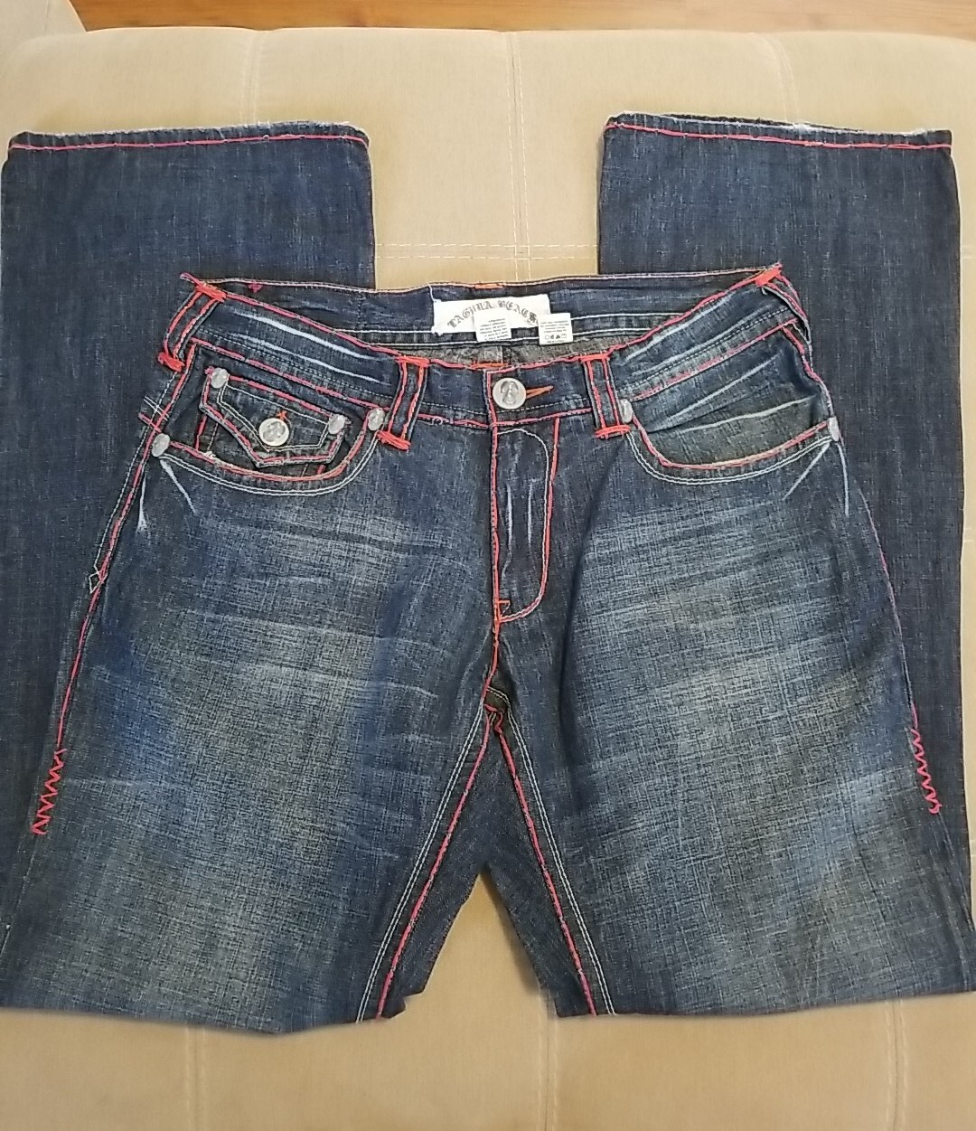 Laguna Beach Jeans Men’s 36 x 34 Denim Red Stitch Made In USA