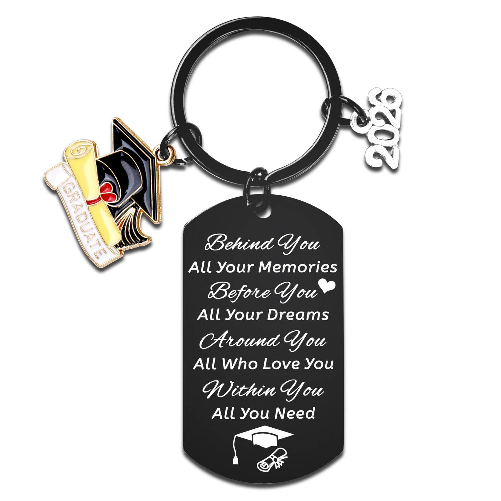 2026 Graduation Gift for Him Her Class of 2026 Graduation Keychain, Inspirat…