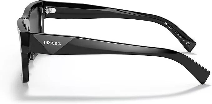 PRADA PR 19WSF 1AB5S0 Black Grey Lens Men’s Sunglasses New 52mm