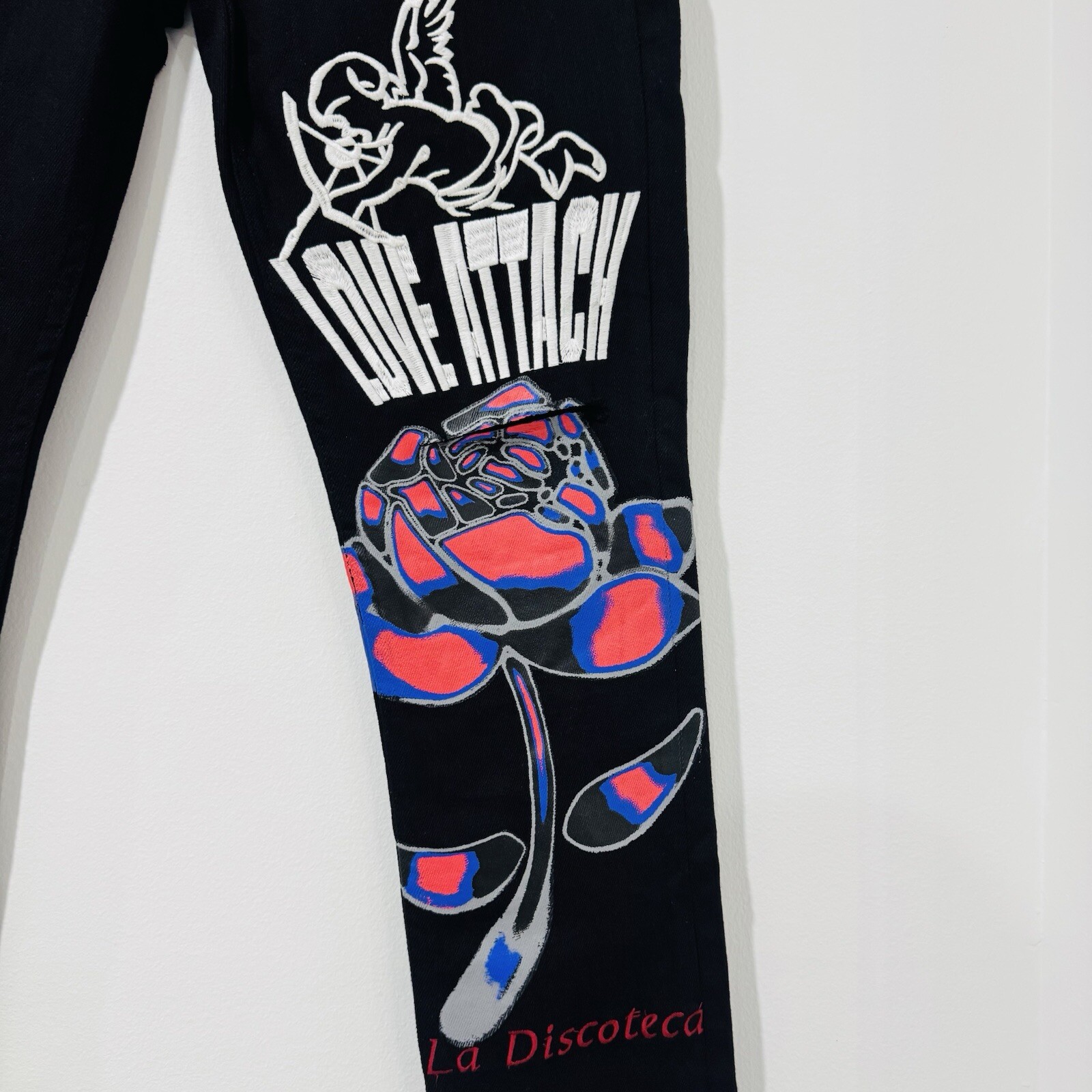 Ksubi X KUSTOM Van Winkle Black Ace Slice Rose Jeans Limited Edition 074/481