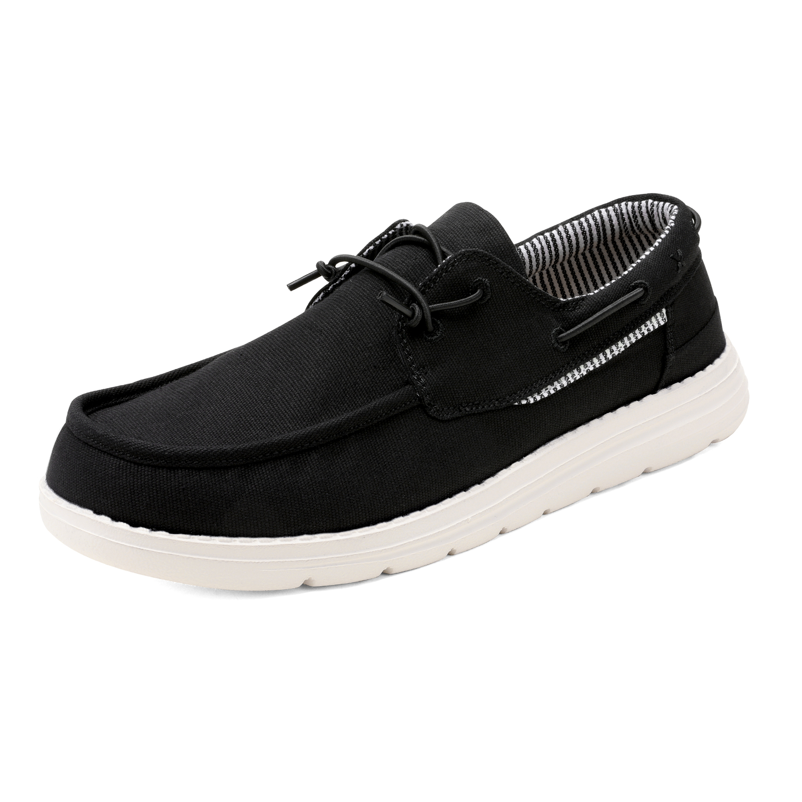 Men Loafers Shoes Moc toe Slip-on Canvas Lightweight Casual Boat Shoes 6.5-13 US