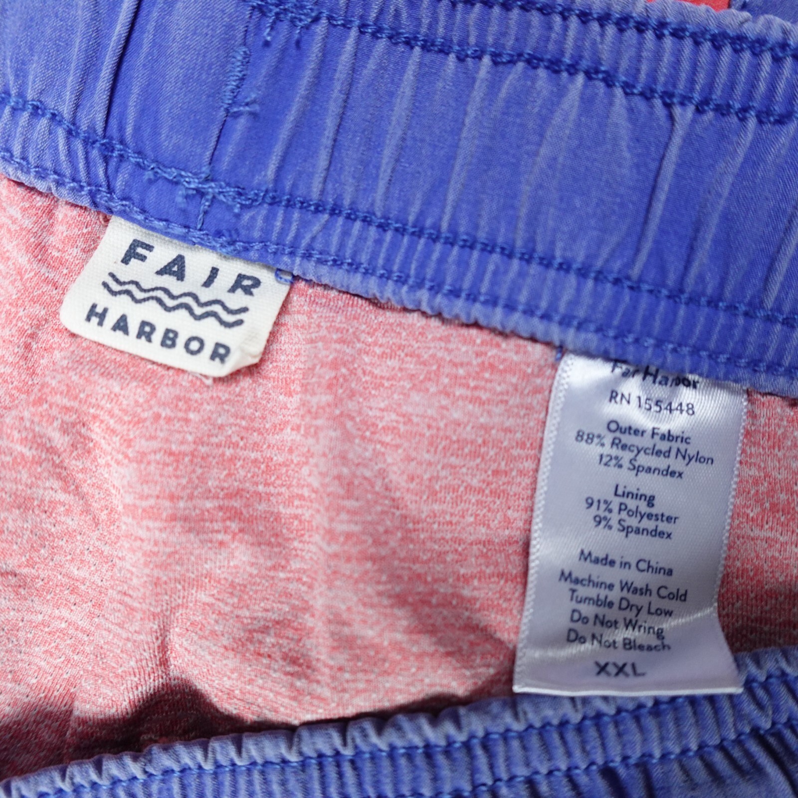 Fair Harbor Shorts Mens 2XL Lined Mastos Board Bungalow Swim Trunks NWT