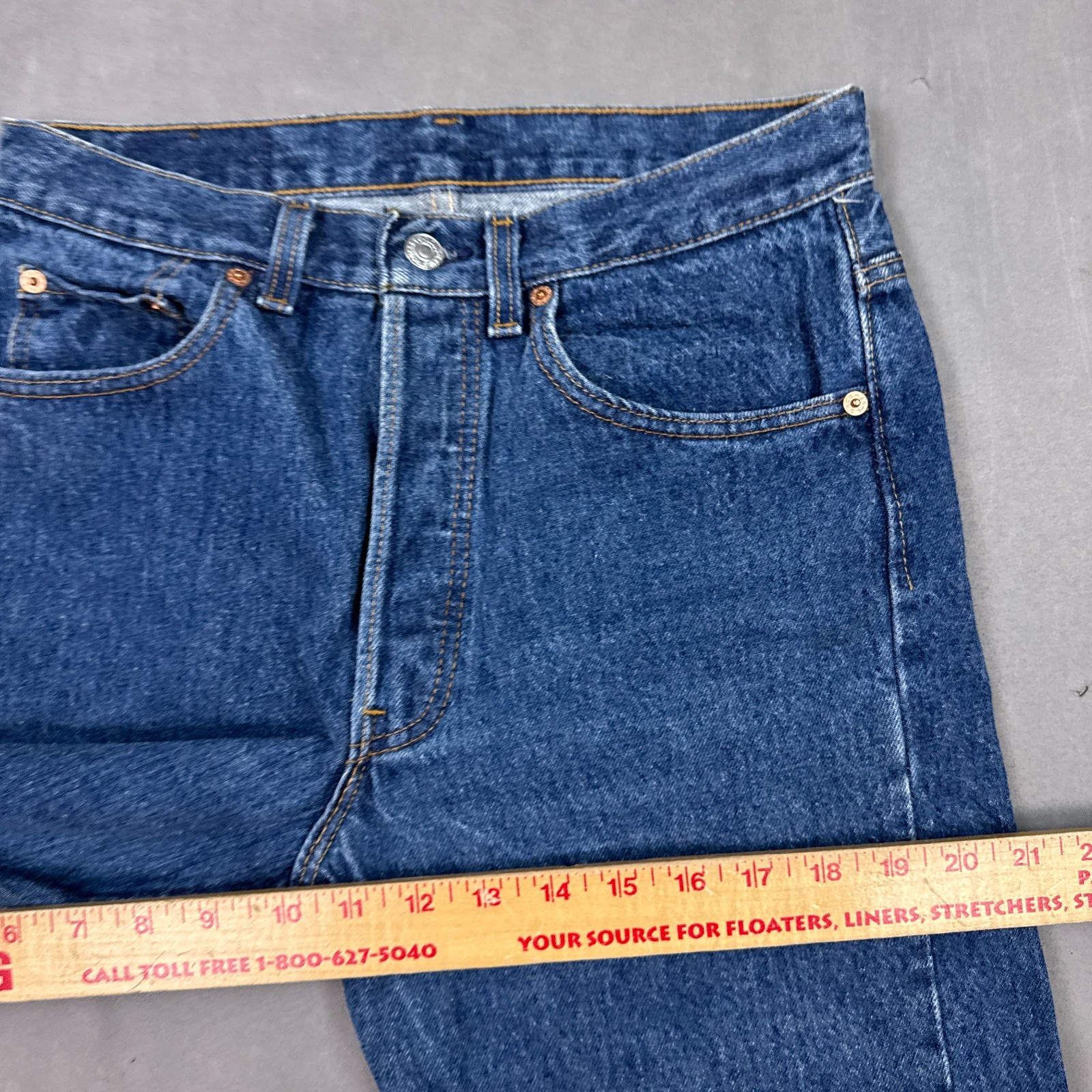Vintage Levis 501 Jeans Mens 28×36 Blue 90s Made USA Denim Pants (Tag31x36)