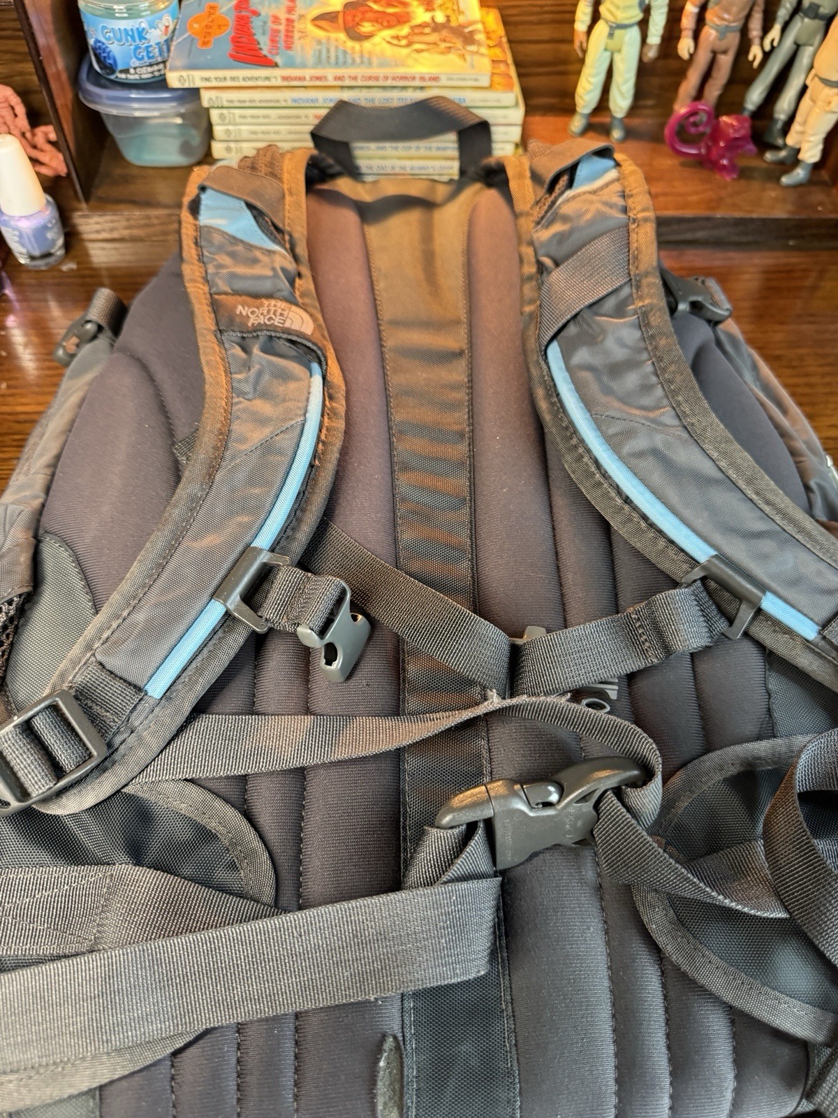 The North Face Recon Blue Hiking School Laptop Computer Book Bag Backpack