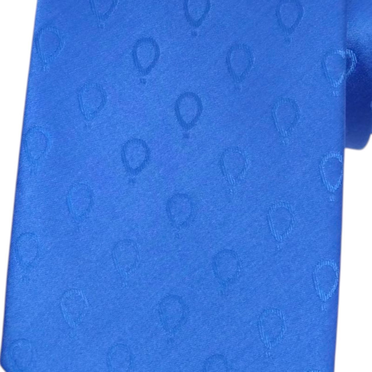 MIRACLE EXPRESSIONS Mens Silk Tie Necktie Royal Blue GEO Solid 3.25 Classic