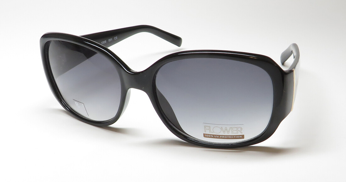 FLOWER 1006 EDIE 001 OVERSIZED SHAPE ARM DESIGN WOMENS FULL RIM FRAME SUNGLASSES