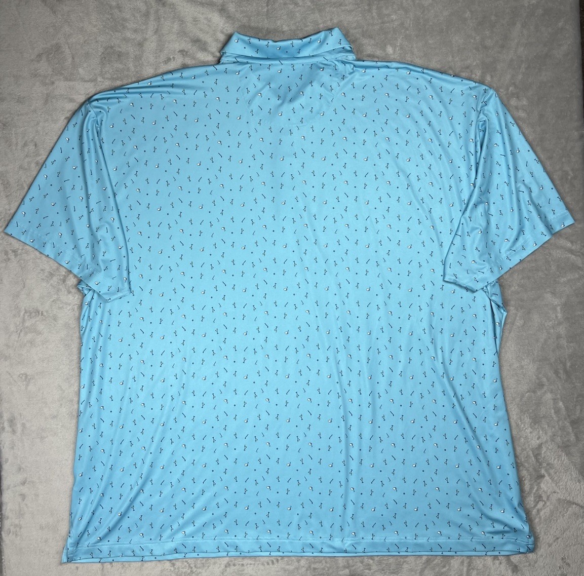 Callaway Opti Dri Golf Polo Shirt Mens 4X Blue Martini Print Performance Big