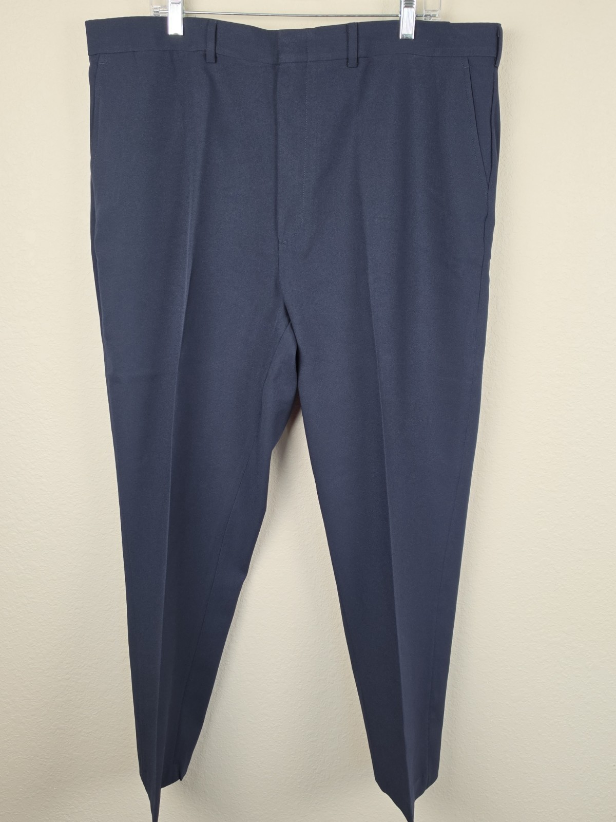 David Taylor Flexslax II Pants Men 42×29 Navy Blue Comfort Stretch Polyester