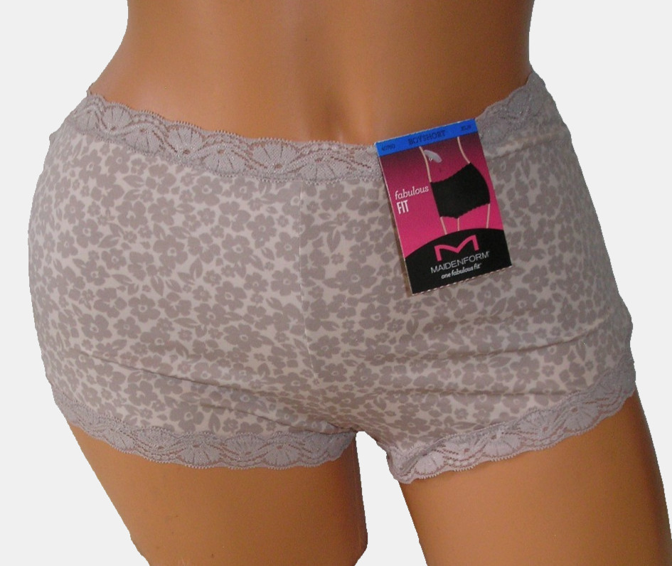 Panties Lingerie Maidenform Fabulous Fit Floral Boyshorts, Size 8 / XL
