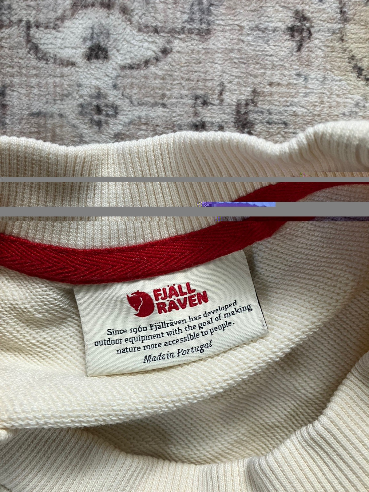 Fjallraven Sweatshirt Pullover Jumper, Mens Medium Beige, 1960 Logo Badge Sweden