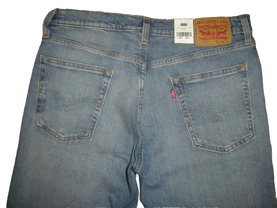 NWT Levi’s 513 FLEX jeans 34 x 32 Slim Straight Fit Retail $80 Style #08513-0933