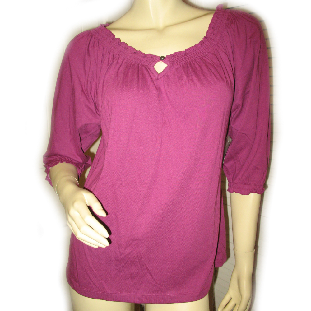 Vintage NWT Faded Glory Peasant Top Purple Boho Casual Normcore Cottagecore Y2K