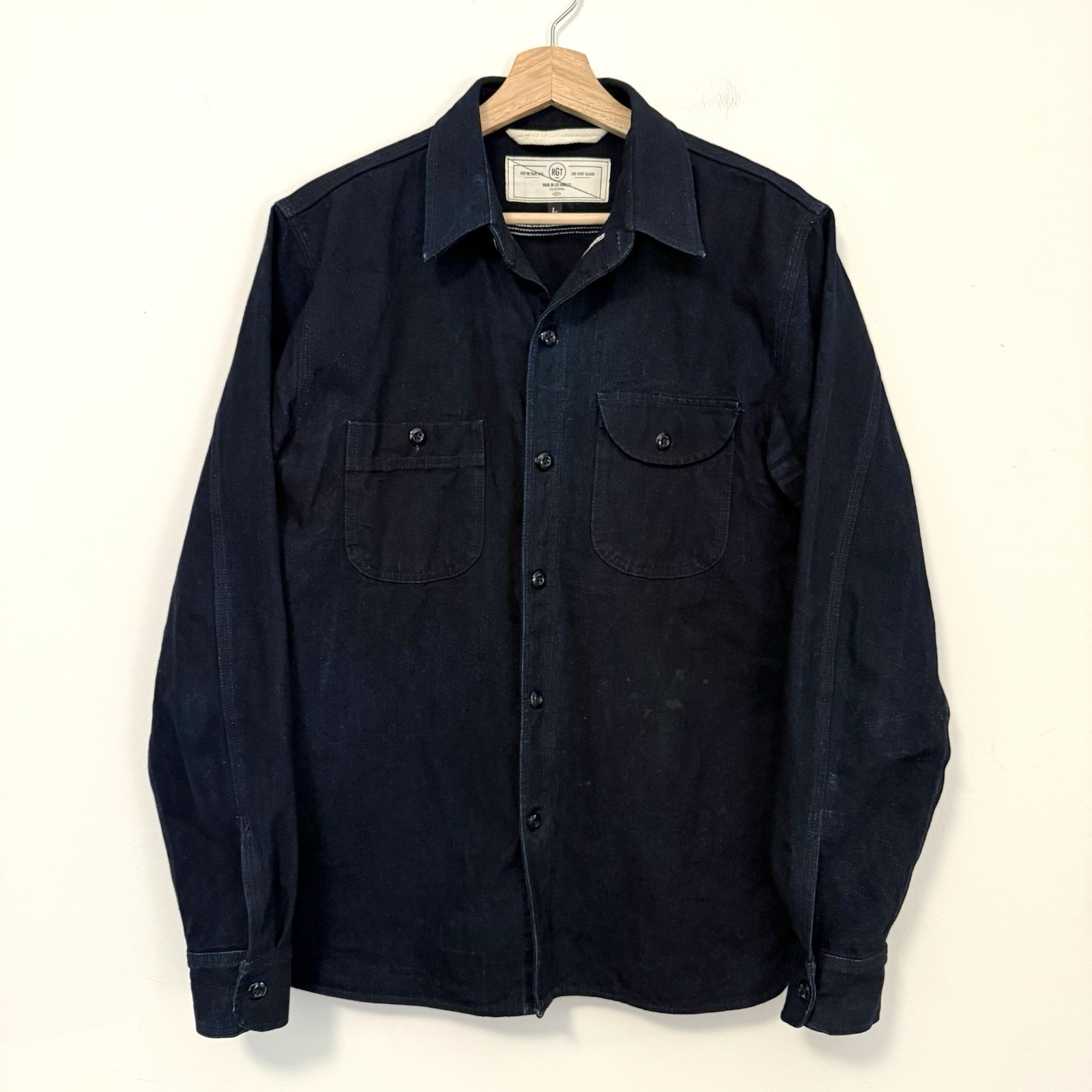Rogue Territory RGT Japanese Selvedge Denim Service Shirt Jacket $295 – Large