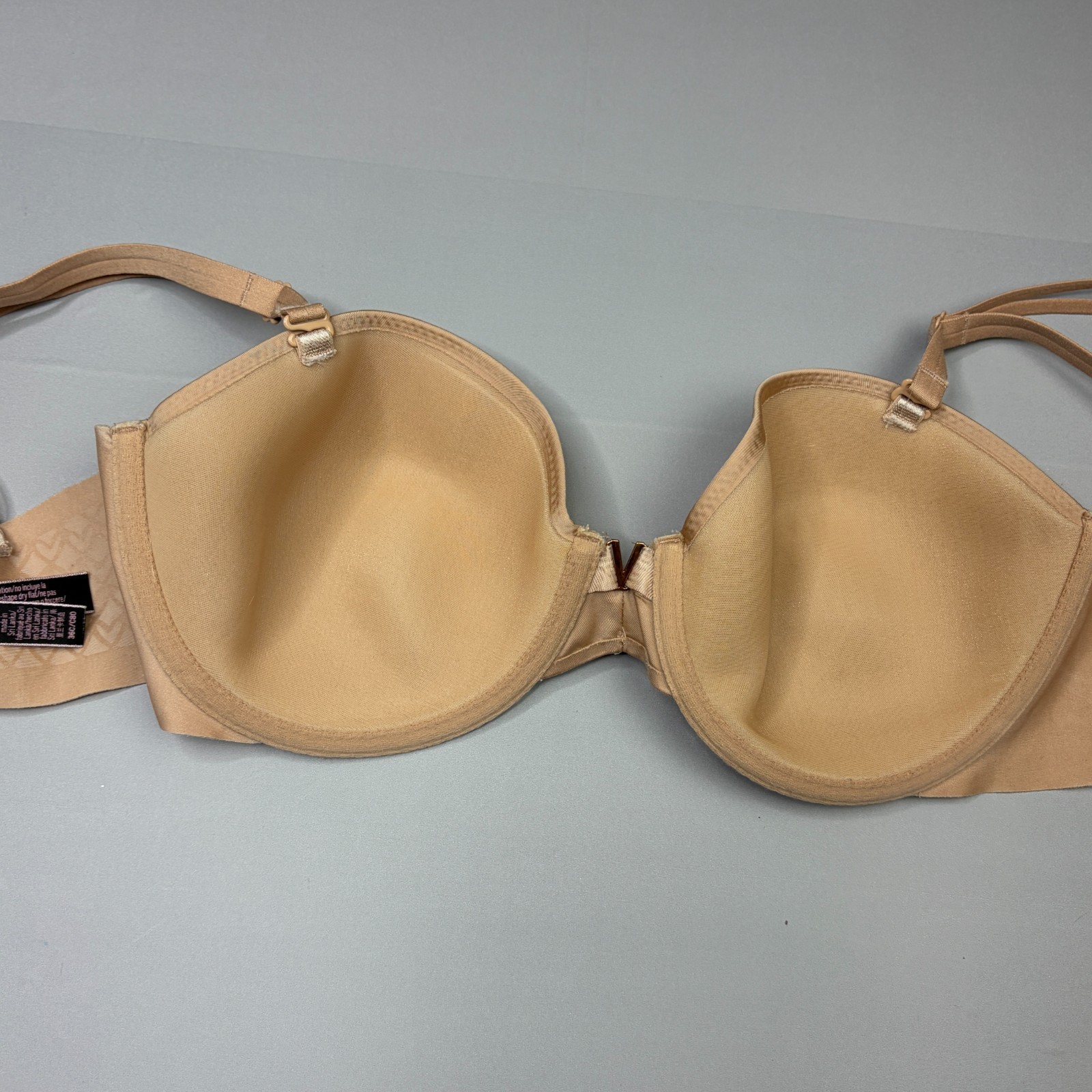 Victoria Secret Strapless Bra 36C Unlined Multiway Straps Underwire