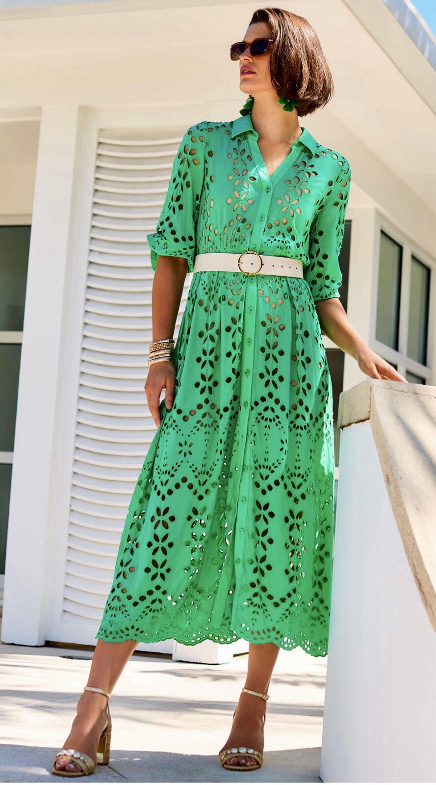 Lilly Pulitzer NWT Amrita Eyelet Midi Dress Spearmint Soiree $348 Size 10,14,16