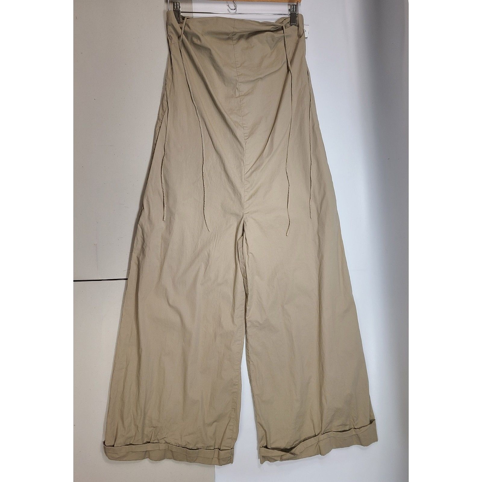 Kallmeyer New York Tan Wide Leg Palazzo Culottes Trousers Size 2