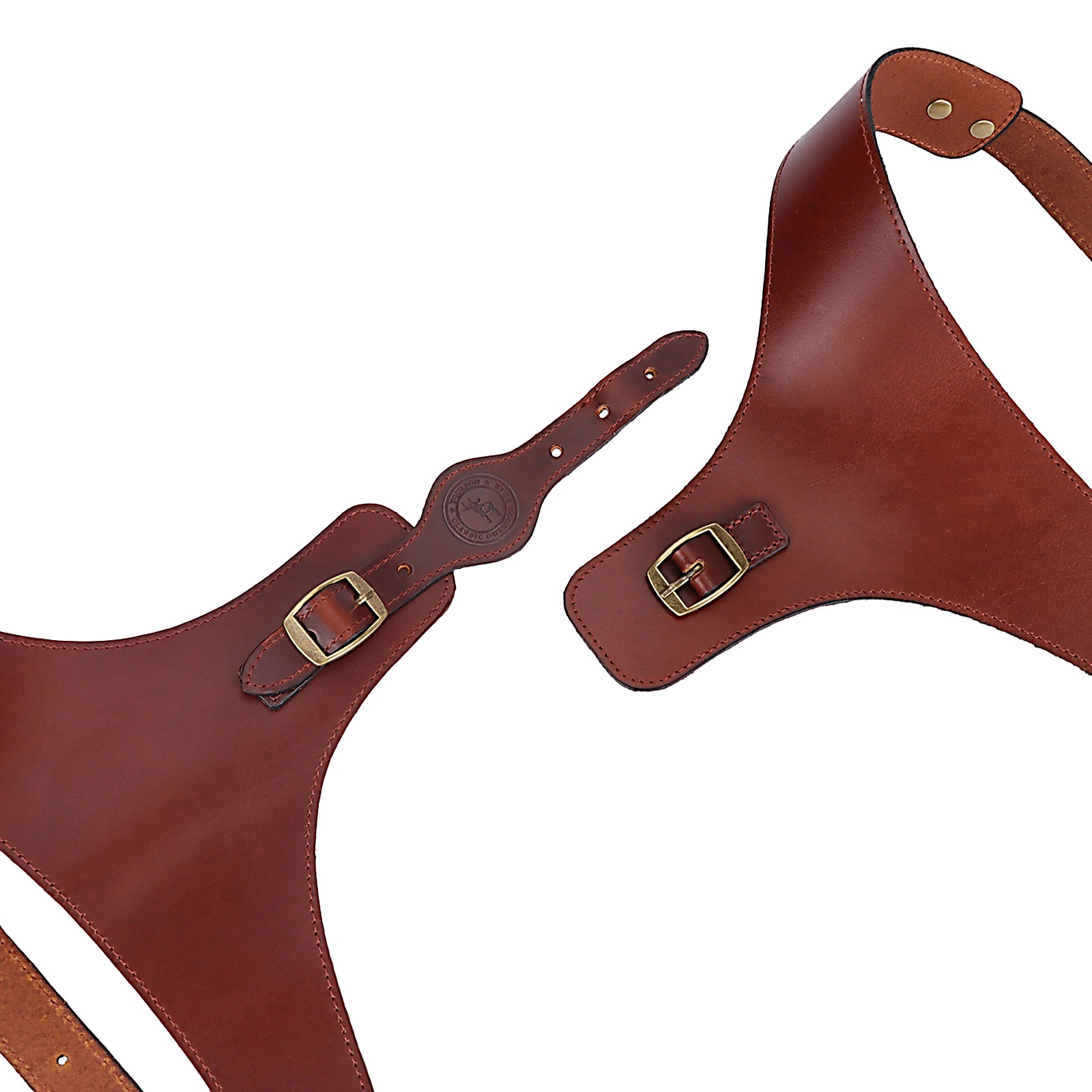 Tourbon Leather Men’s Suspenders Harness Punk Chest Vintage Hooks Pants Braces