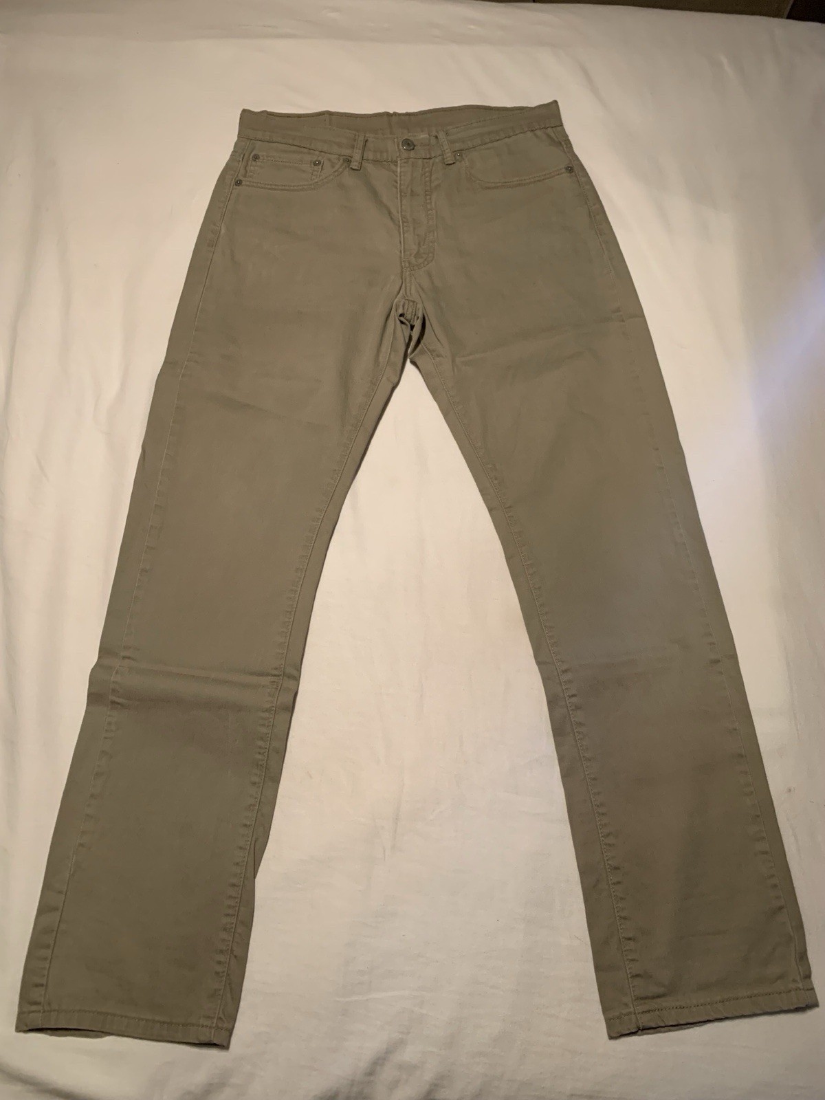 Levis 513 Pants Mens 32×32 Tan Slim Straight Leg Fit Vintage