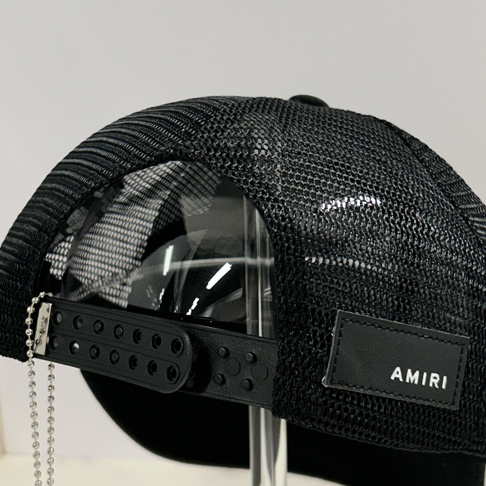 Amiri Trucker Hat 3 Star Double Black Mesh Cap Snapback Curved Brim Adjustable