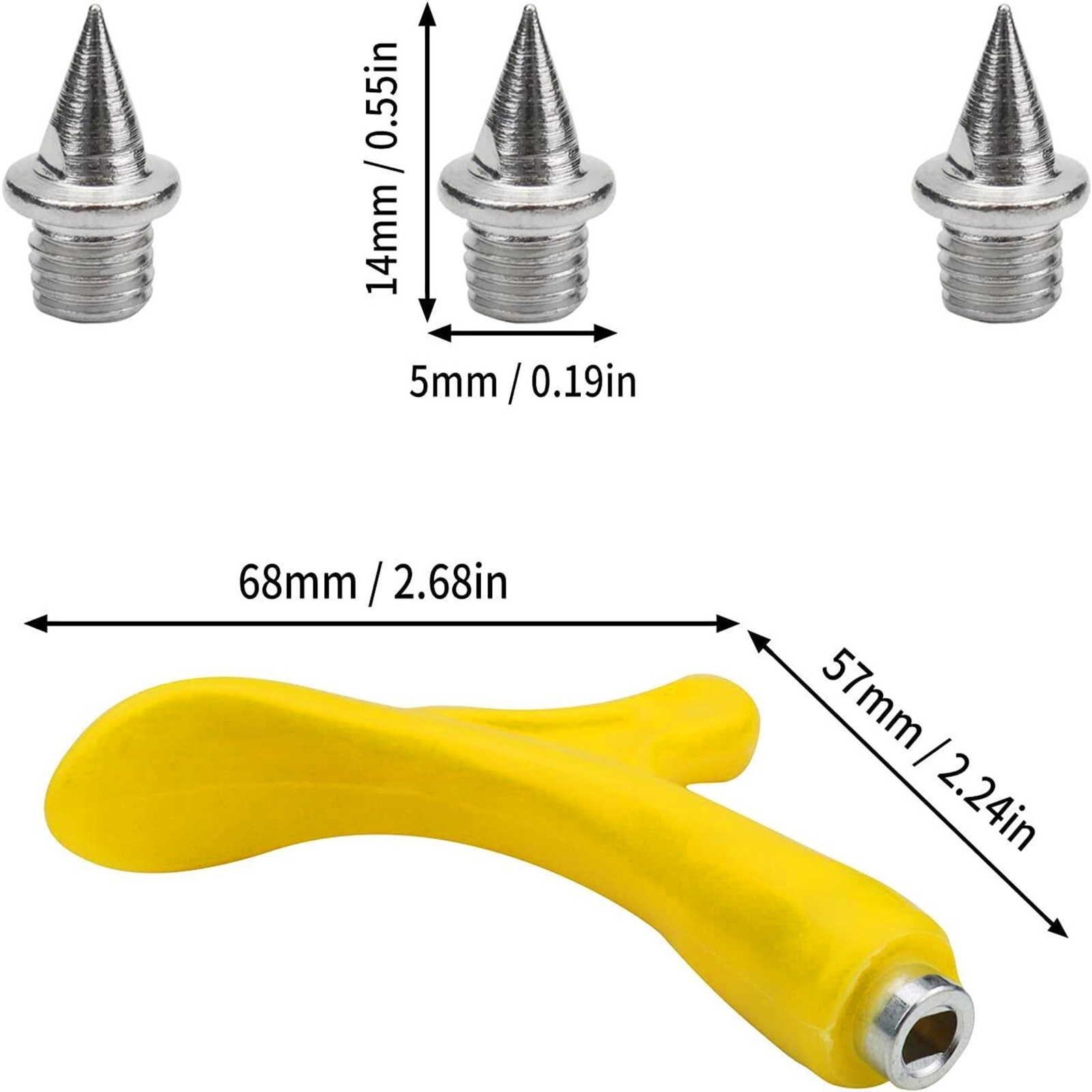 48Pcs / Set 7mm Track Spikes Stainless Wear-Resistant Shoe Spikes Replacement
