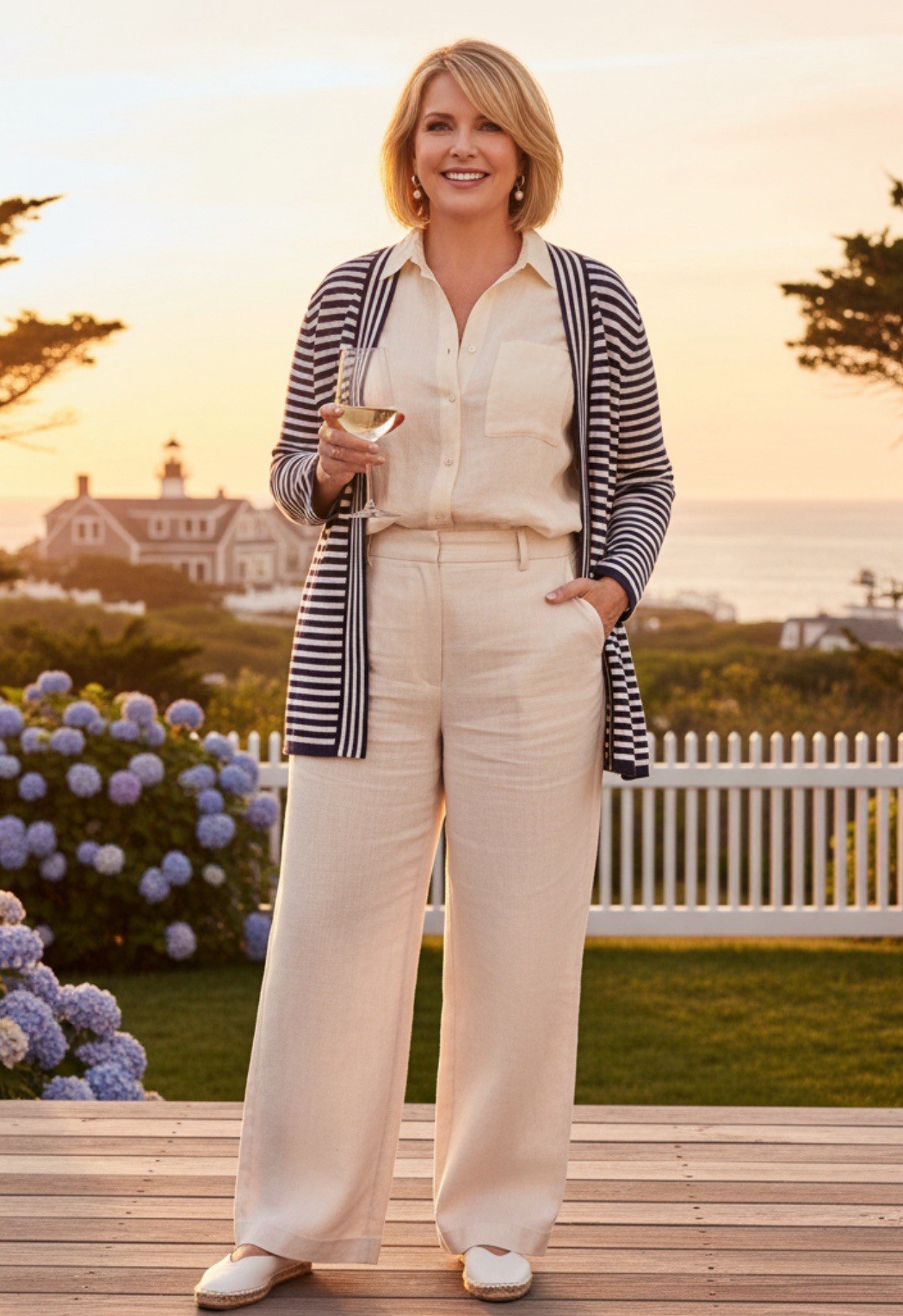 Talbots 1X Open Mid Length Cardigan Yacht Resort Coastal Grandma Country Club