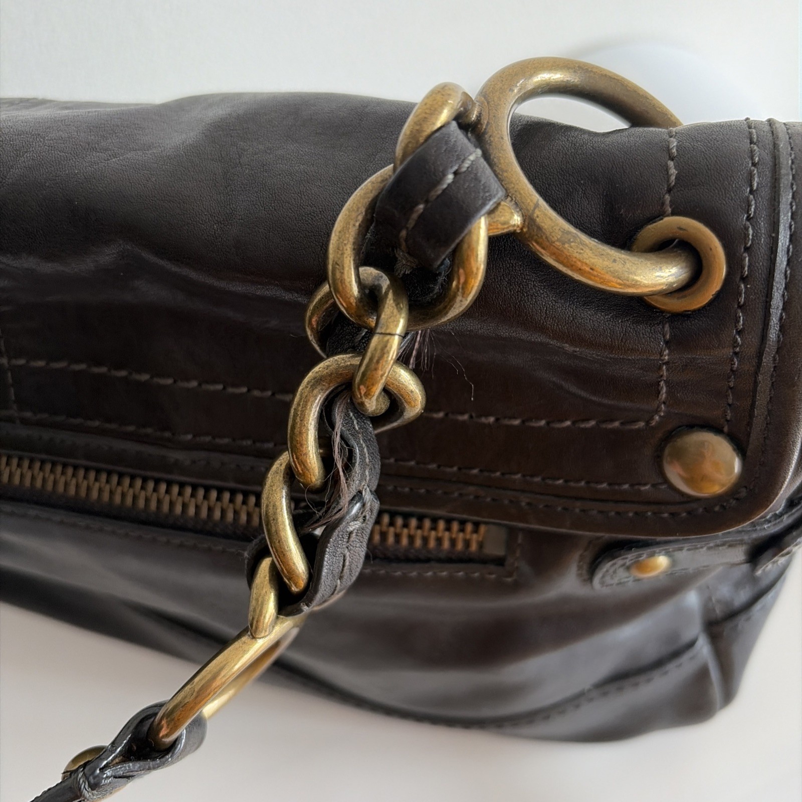 VTG Coach 11128 65th Anniversary Legacy Leigh Black Leather Satchel