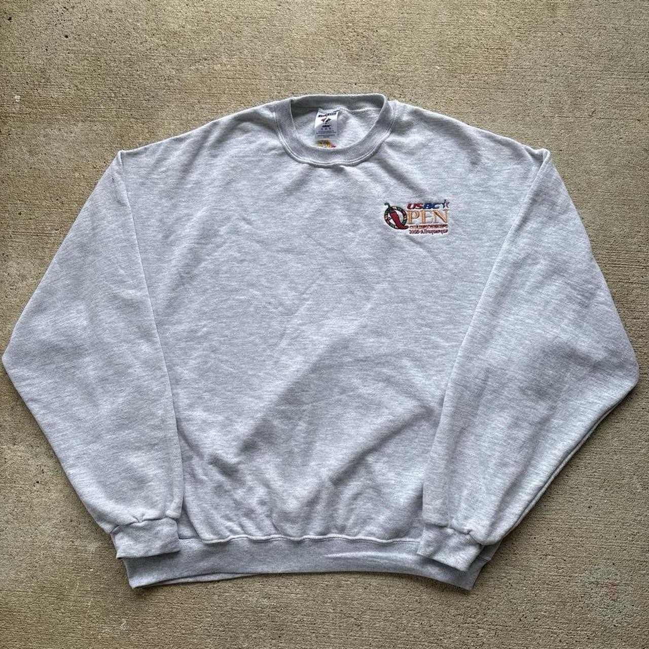 Jerzees Men’s Embroidered USBC Pen Championship 2008 Sweatshirt Gray XL Cotton