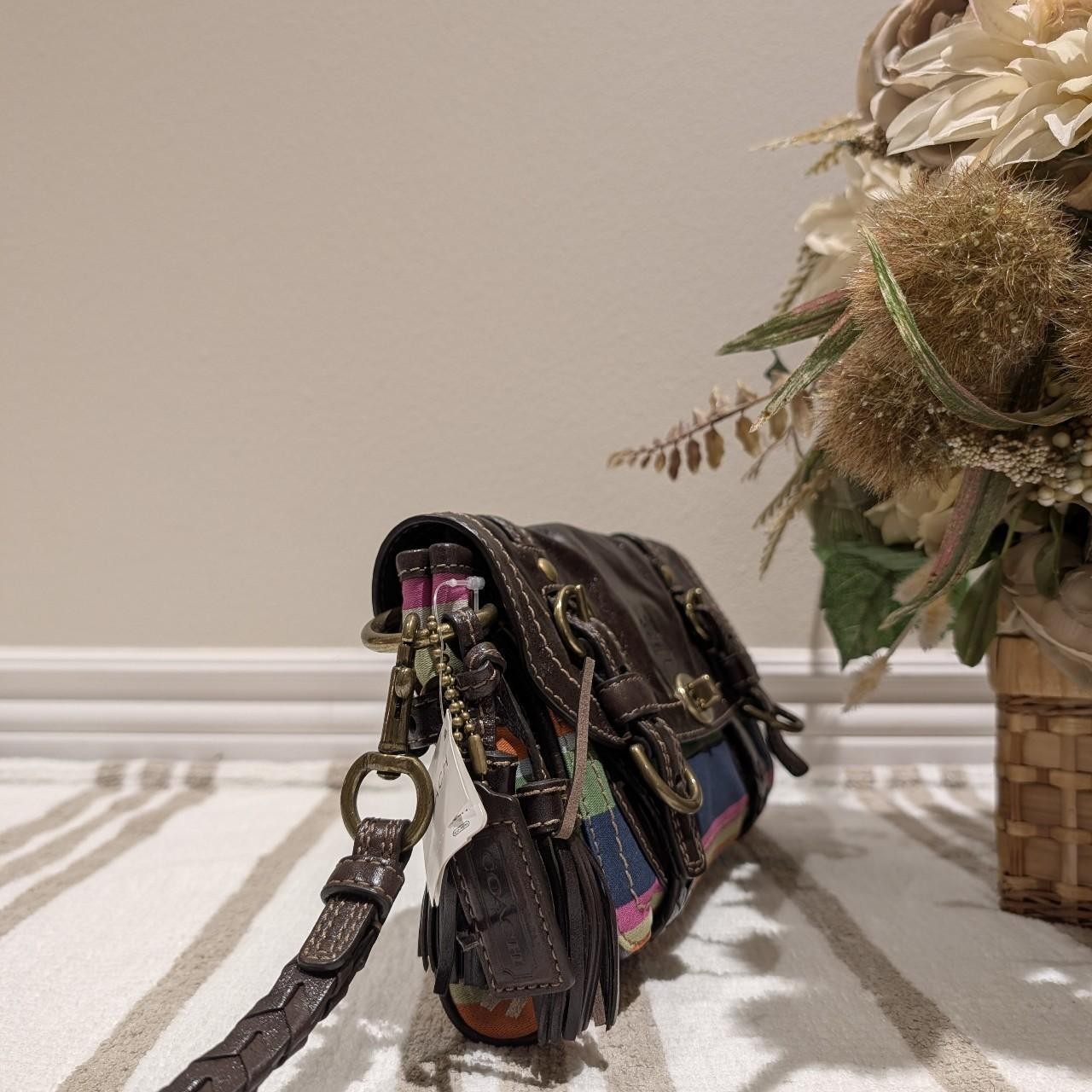 Coach Limited Edit Bag Y2k 65th Anniversary Legacy Wool Striped Ovs Large Clutch