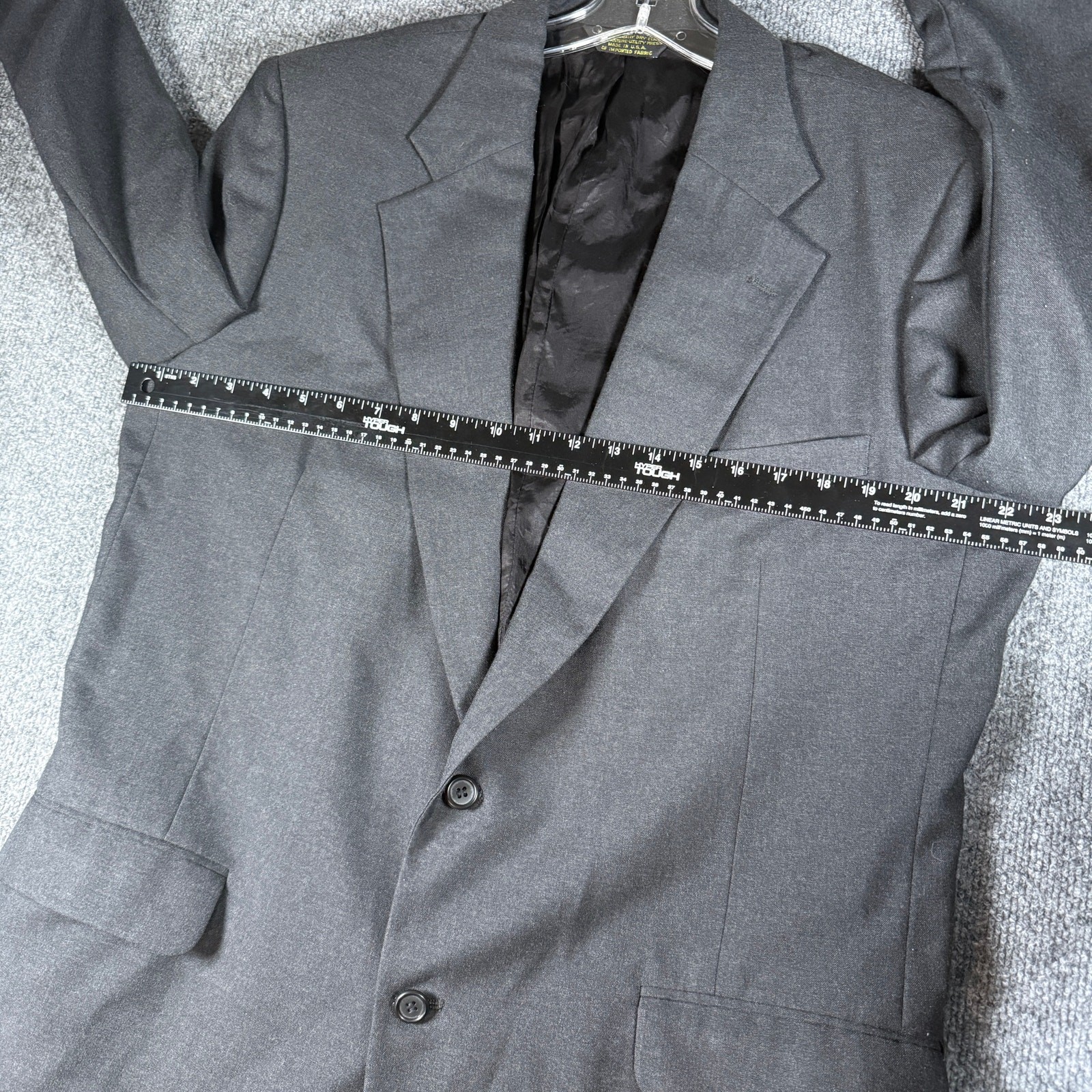 Vintage Deansgate Men’s 2-Button Blazer – Gray – Medium – Made in USA