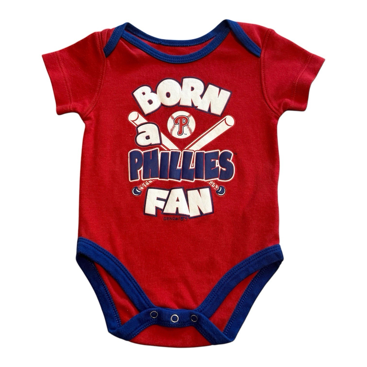 Philadelphia Phillies Baby Bodysuit 0–3M MLB “Born a Phillies Fan” Snap Outfit