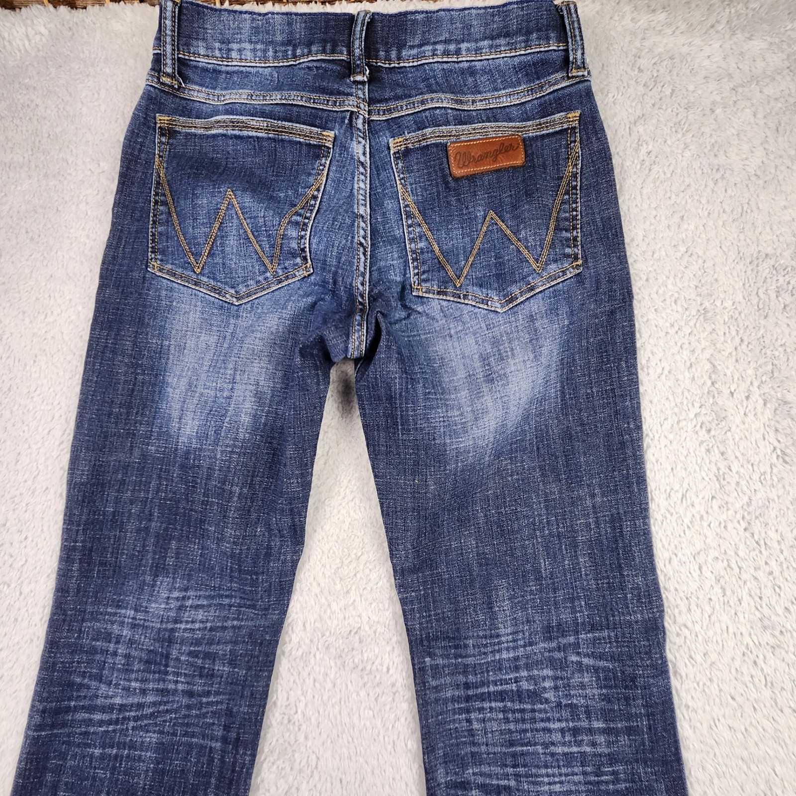 Wrangler Retro Slim Boot Jeans Mens 29×34 Blue Medium Wash Denim 77MWZRE Western